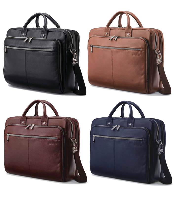 Samsonite Classic Leather Toploader 15.6" Laptop Bag