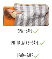 The Shrunks Zipaire Toddler Siesta Self Inflating Travel Pad / Nap Bed and Blanket - Orange - SHRTSN